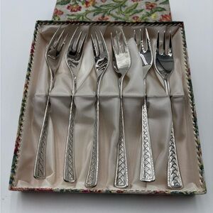 WMF 2200 Silver‎ plate Marked 90 Cake Pastry Cocktail Forks - Set Of 6